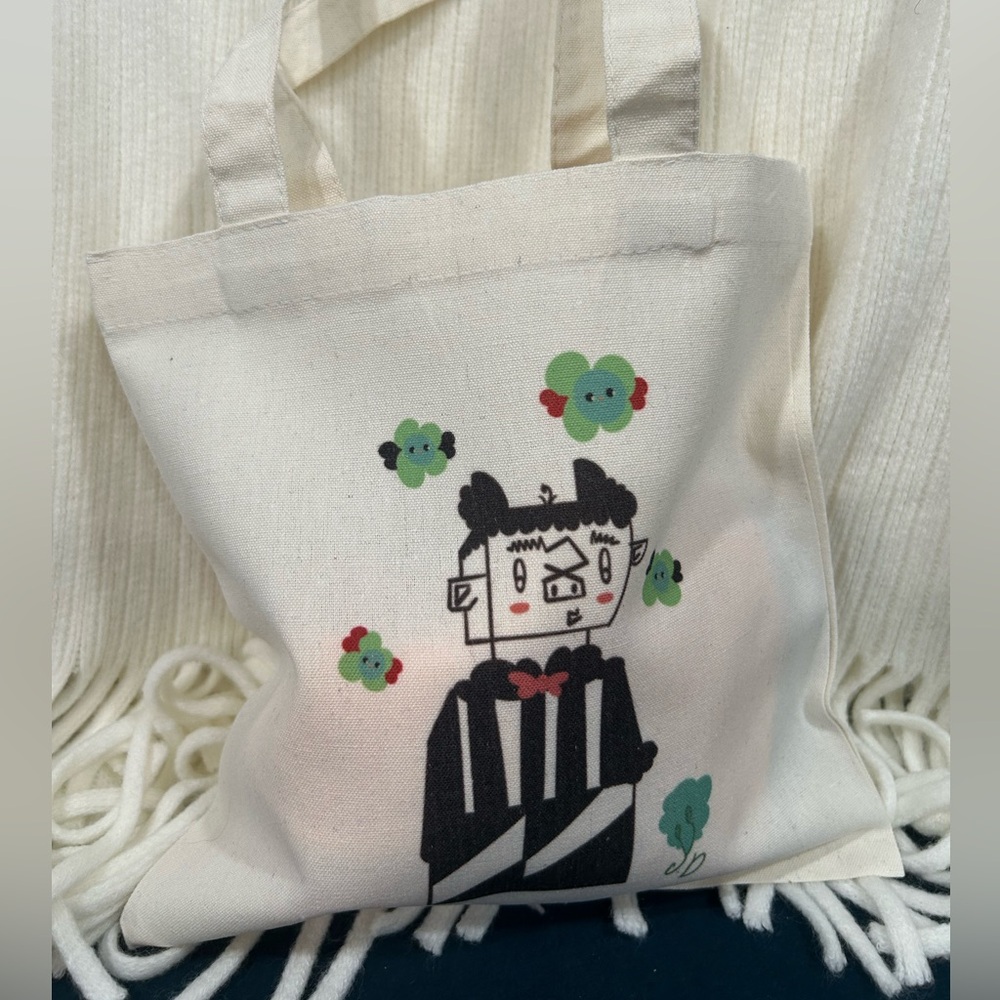 Canvas Tote Bag with original artwork with background